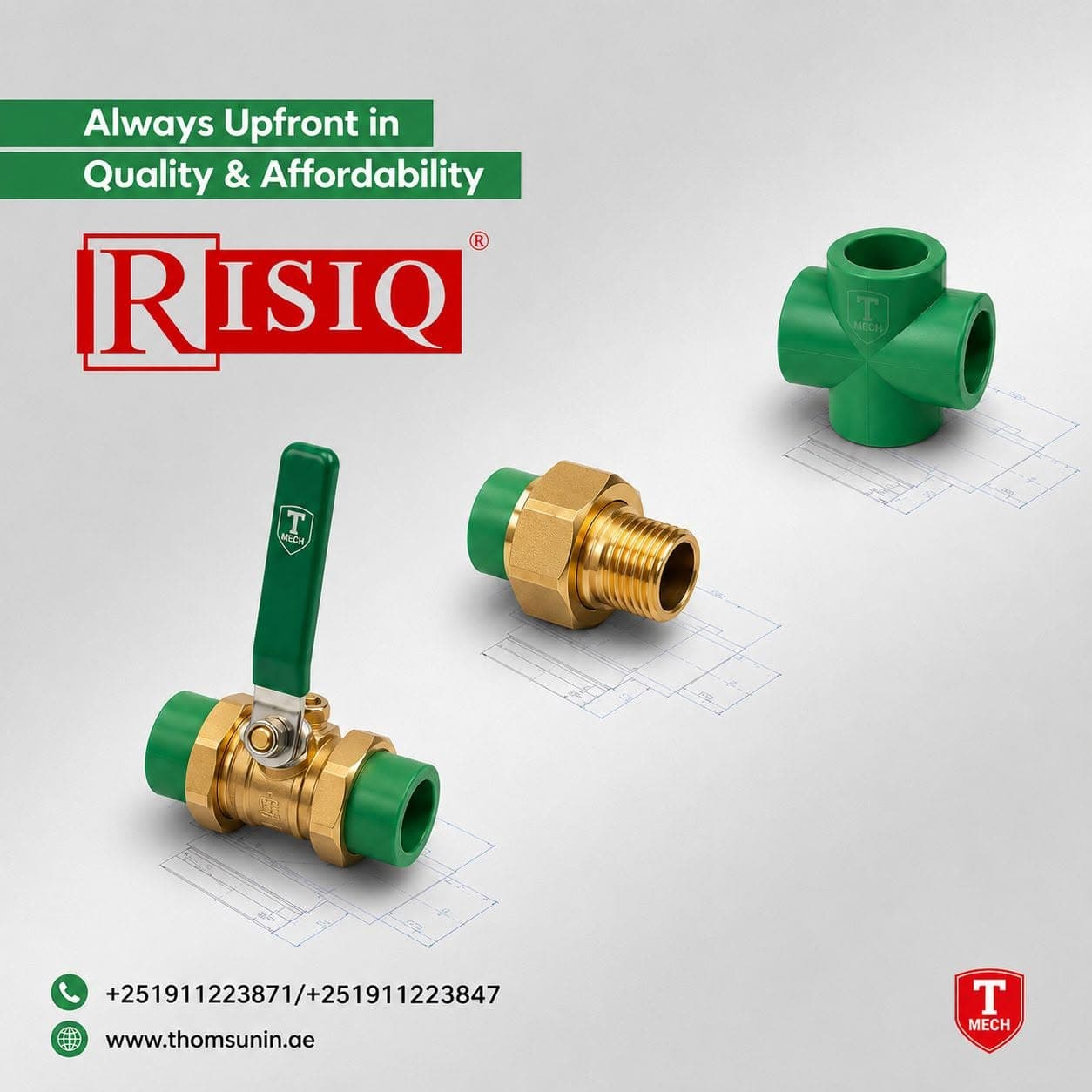 T-MECH PPR valves and fittings
