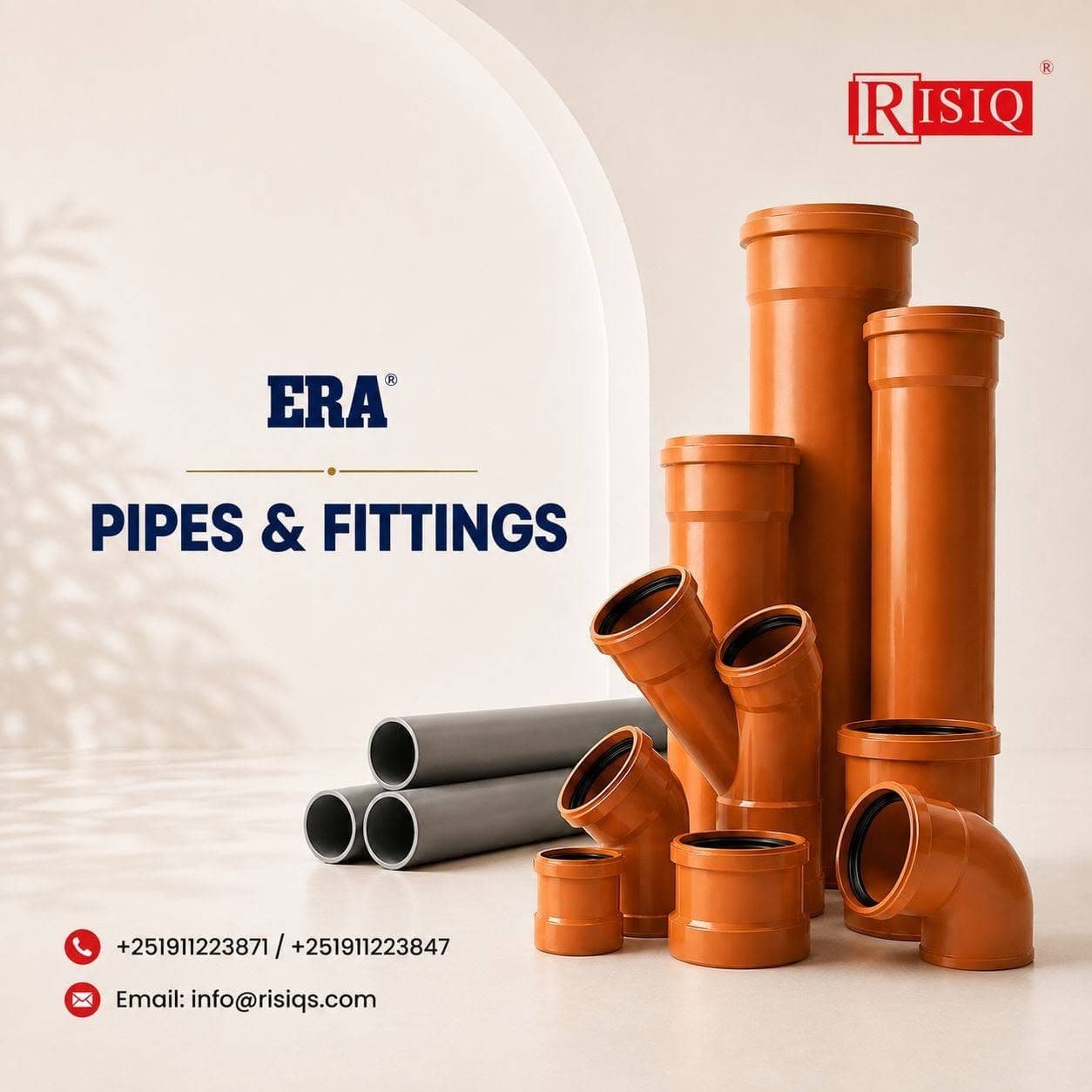ERA PVC pipes and fittings range